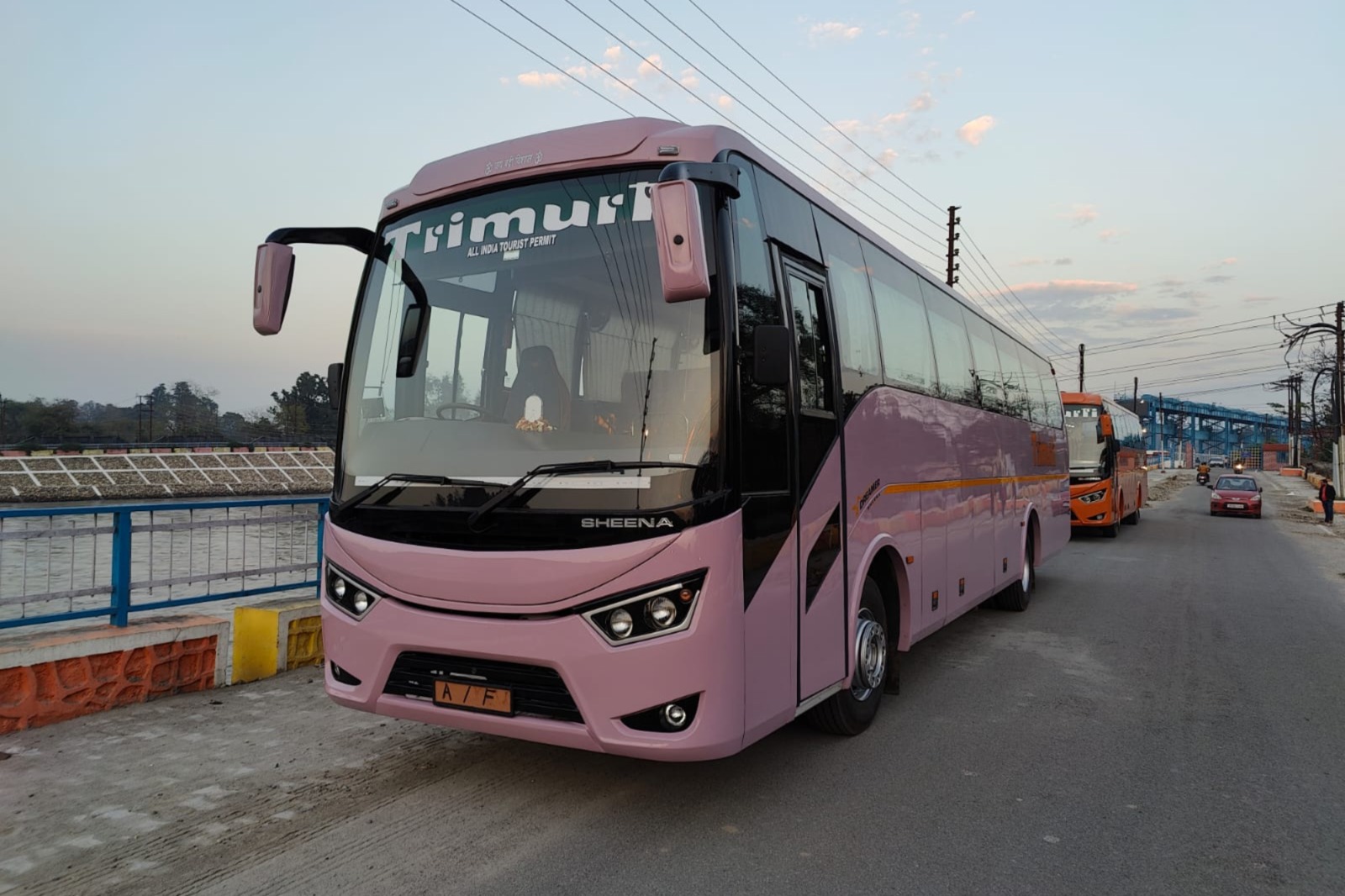 top bus provider in Banaras - luxury 49 seater AC coach interior - best travel agent in Uttarakhand